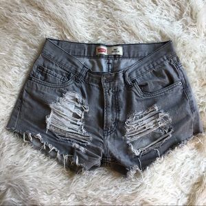 Levi’s distressed shorts. Vintage Levi’s